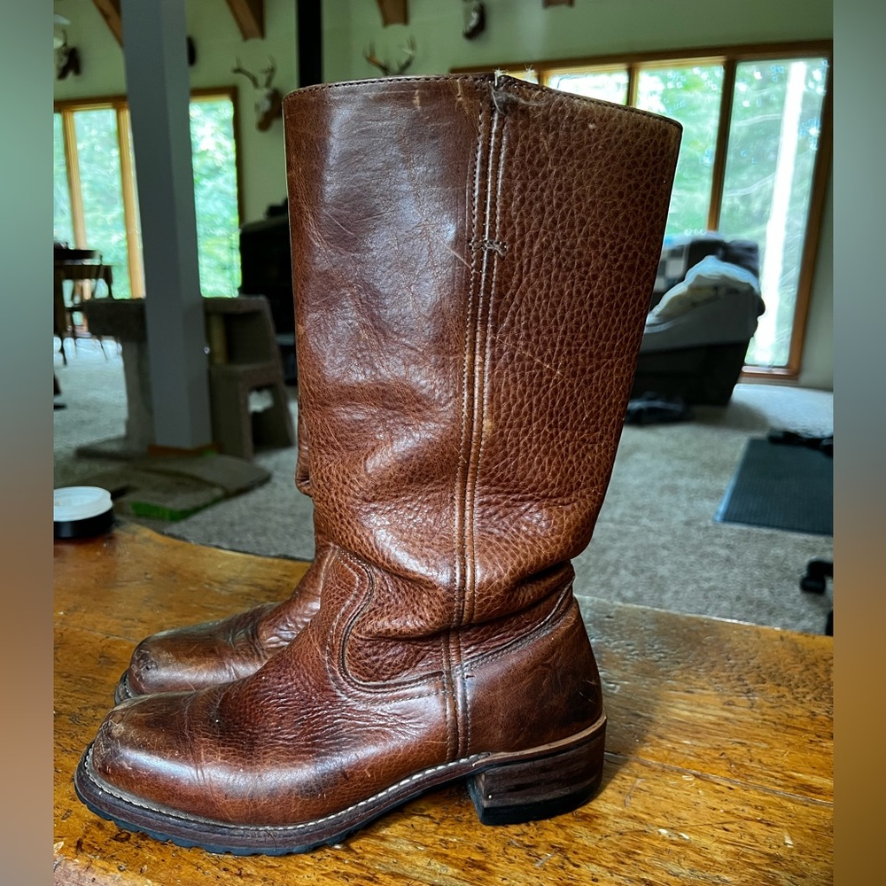 Frye Campus 14G 77046 Womens Brown Leather Casual Dress Boots